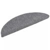 Tapis d'escalier - vidaXL - 15 pcs - Auto-adhésif - Gris clair - Dimensions 56 x 17 x 3 cm
