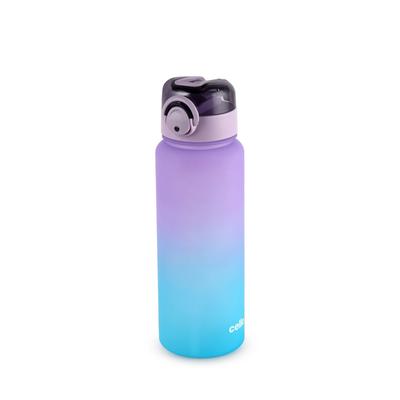 CELLO Große 1160ml Auslaufsichere Wasserflasche mit Strohhalm für Fitnessstudio, Büro und Reisen in leuchtendem Lila-Blau