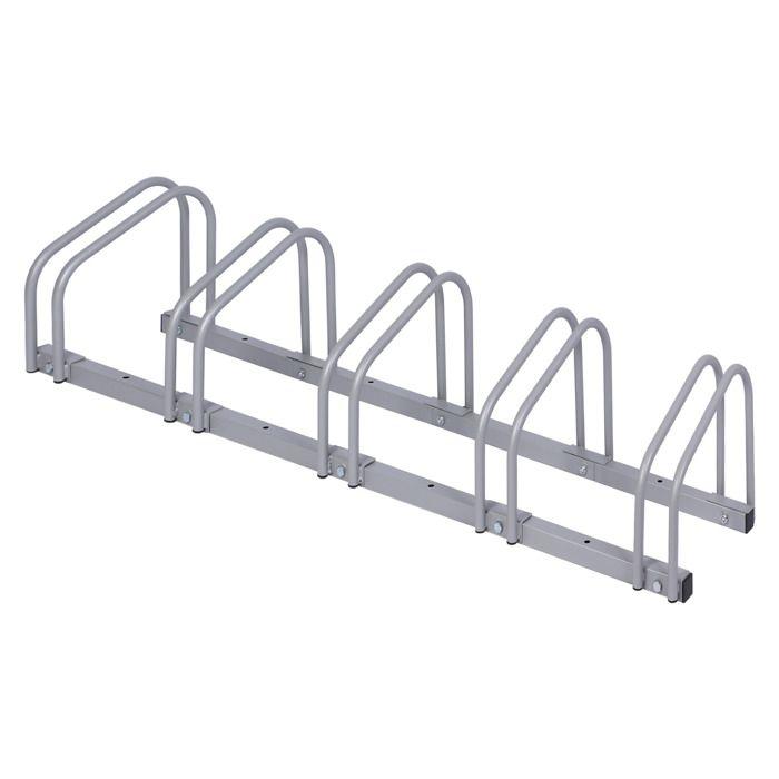 Wiltec Râtelier pour 5 vélos, 1305 x 320 x 265 mm, Extensible, Montage