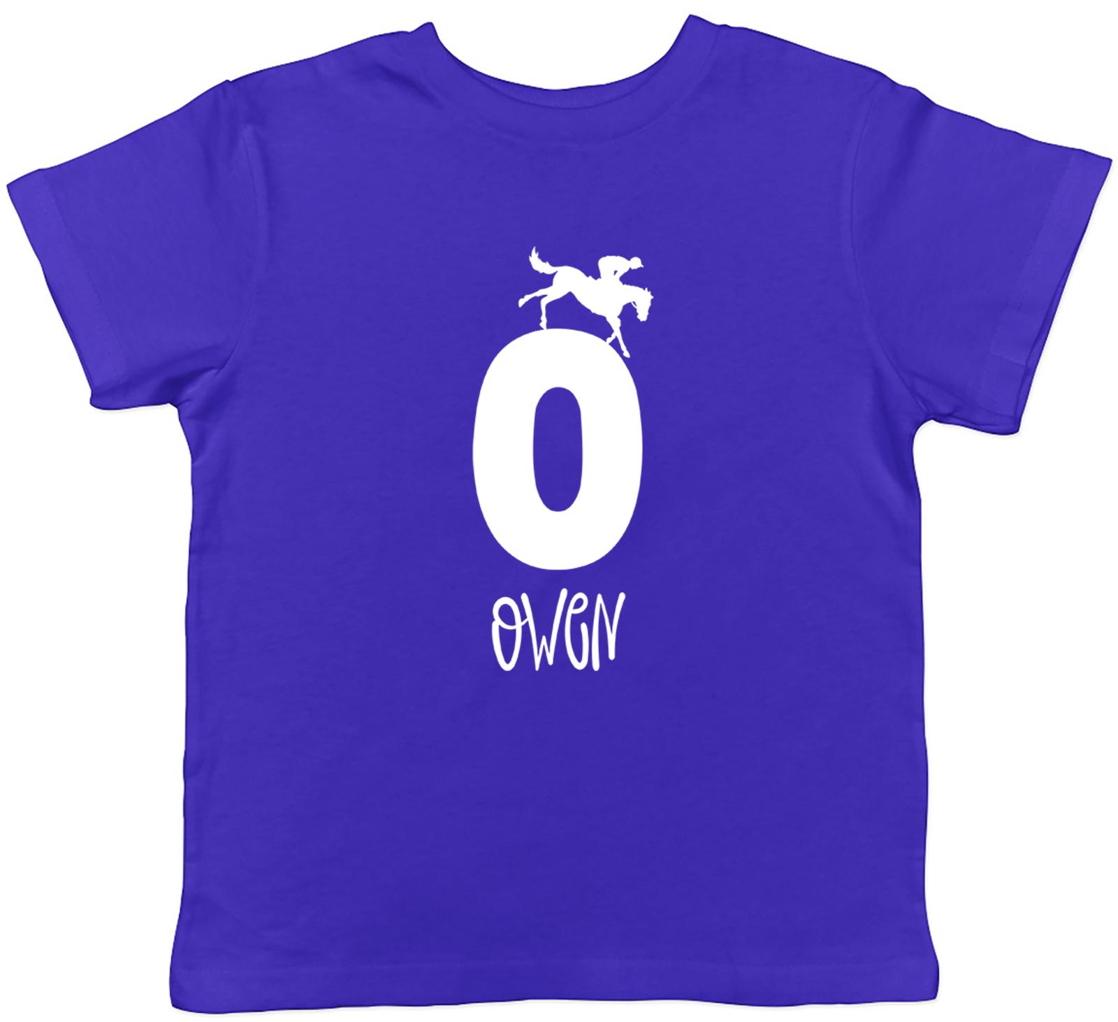 Personalised Horse Riding Alphabet Animal- O Kids T-Shirt Boys Girls Gift 120