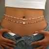 2 Stück/Set Seestern Bikini Bauchkette Körperschmuck Körperkette Schmuck Perlen Taillenkette Strand