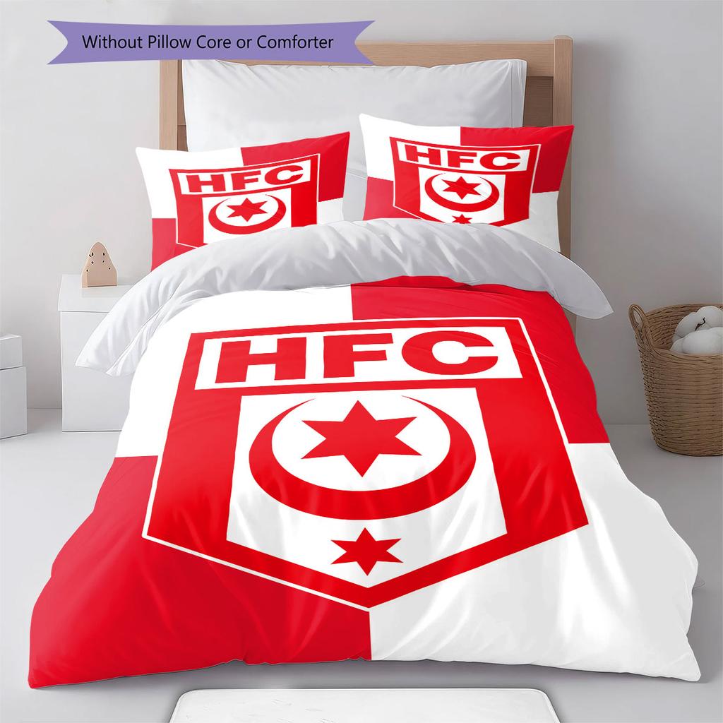 Hallescher FC Pattern Bedding,Quilt Set Quilt Cover Pillowcase Home Birthday Gift(1 * Duvet Cover + 2 * Pillowcase, Without Core)