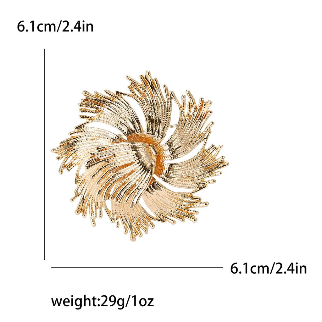 Fashion Creative Alloy Fireworks Styling Brooch, Niche High-End Women'S Clothing Pin Jewelry Brooch