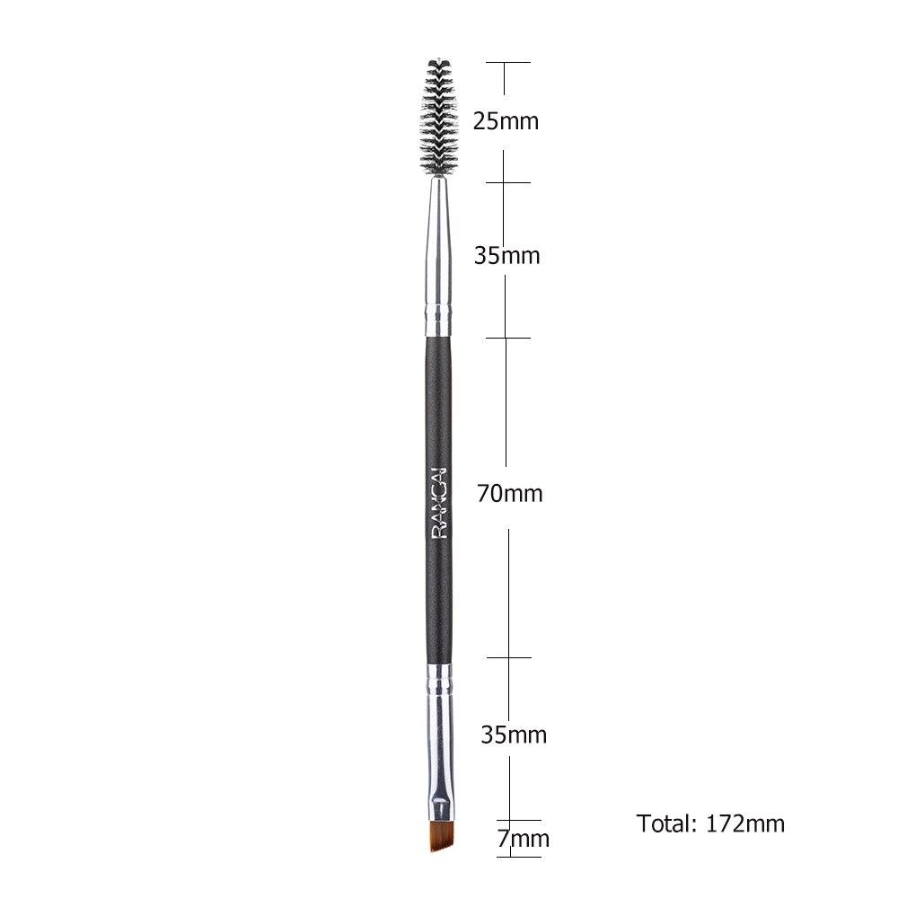 RANCAI Duo Eyebrow Brush Angled Eyebrow Comb Professional Beauty Makeup Brushes for Lash Eye Brow Brush Blending Make-up Tools