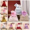 Vest Shape Flower Wrist Bag Tassel Festive Sugar Bag Sweet Velvet Knot Handbag  Wedding