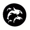 Orca Killer Whale Family Tire Cover Durable Polyester All-Weather Spare Wheel Protector for SUV Truck