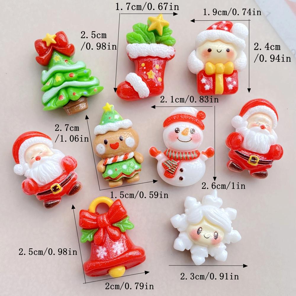 10 Bucăți Nou Drăguț Rășină Om de Zăpadă de Crăciun, Brad, Serie Clopoțel Mic Spate Plat Scrapbooking DIY Bijuterii Artizanat Accesorii de Decor