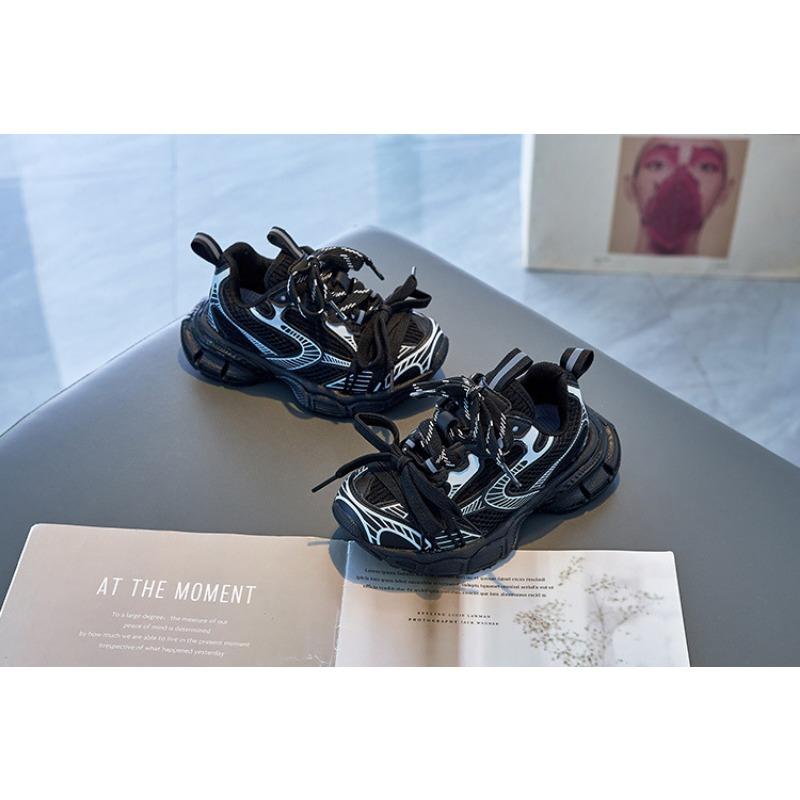 Dětská módní značka Boty Jaro a Podzim Nové Dívčí Sportovní boty Chlapecké Tátovy boty Letní Prodyšné Síťované boty