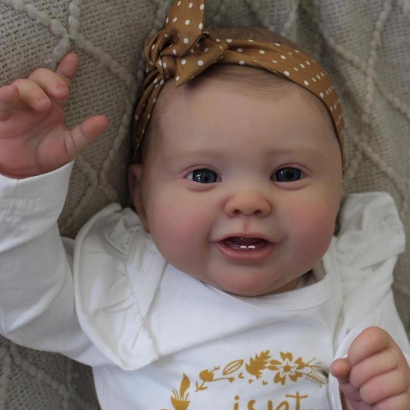 24'' 60CM Reborn Baby Dolls Kodi Cosplay Girl or Boy Miękka tkanina Body PP Bawełna Wypchana Reborn Doll Chubby Cute Smile Baby Doll Zabawki dla dzieci Prezent