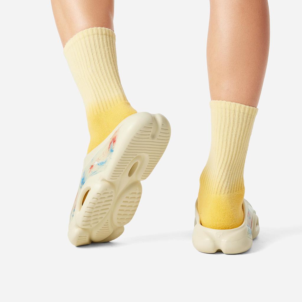 Li Ning Badfive Slide Og Vielseitige Lässige Atmungsaktive Leichte Rutschfeste Pantoletten Herrenschuhe Gelb ABTV007-3