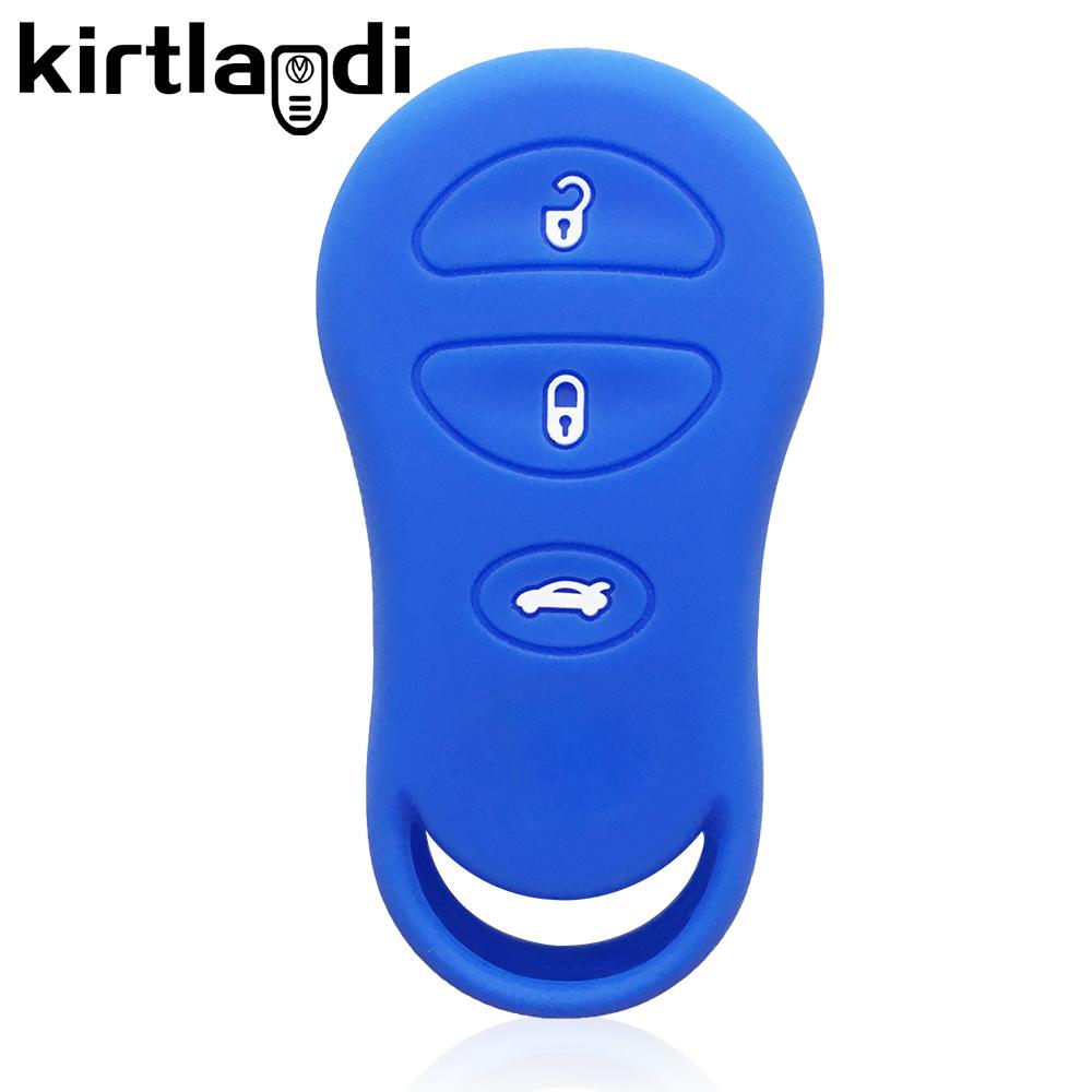Silicone Remote Car Key Case Cover for Chrysler Grand Voyager PT Cruiser Sebring Jeep Liberty Dodge Transmitter 3/4 Button Fob