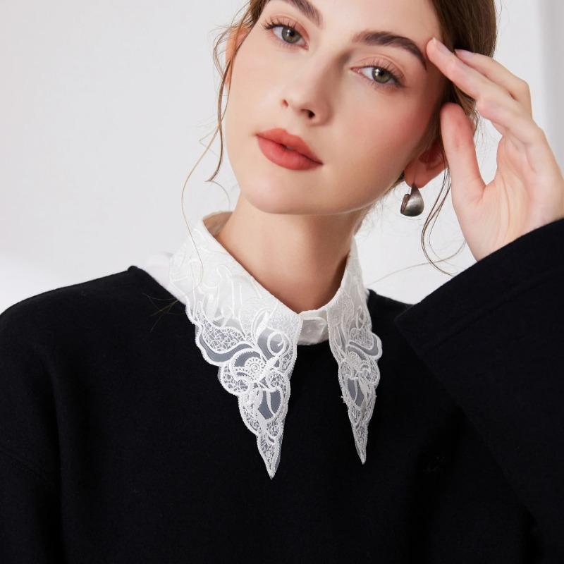 Autumn Lapel Fake Collar For Women Detachable Lapel Shirt Collar Girls Removable Half Shirt False Blouse Neck Collar
