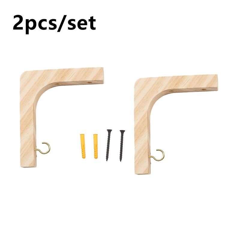 1/2pcs Nordic Natural Wood Wall Plant Hangers Hanging Flower Pot Hook Nordic Bracket for Lanterns Wind Chimes Balcony Home Decor