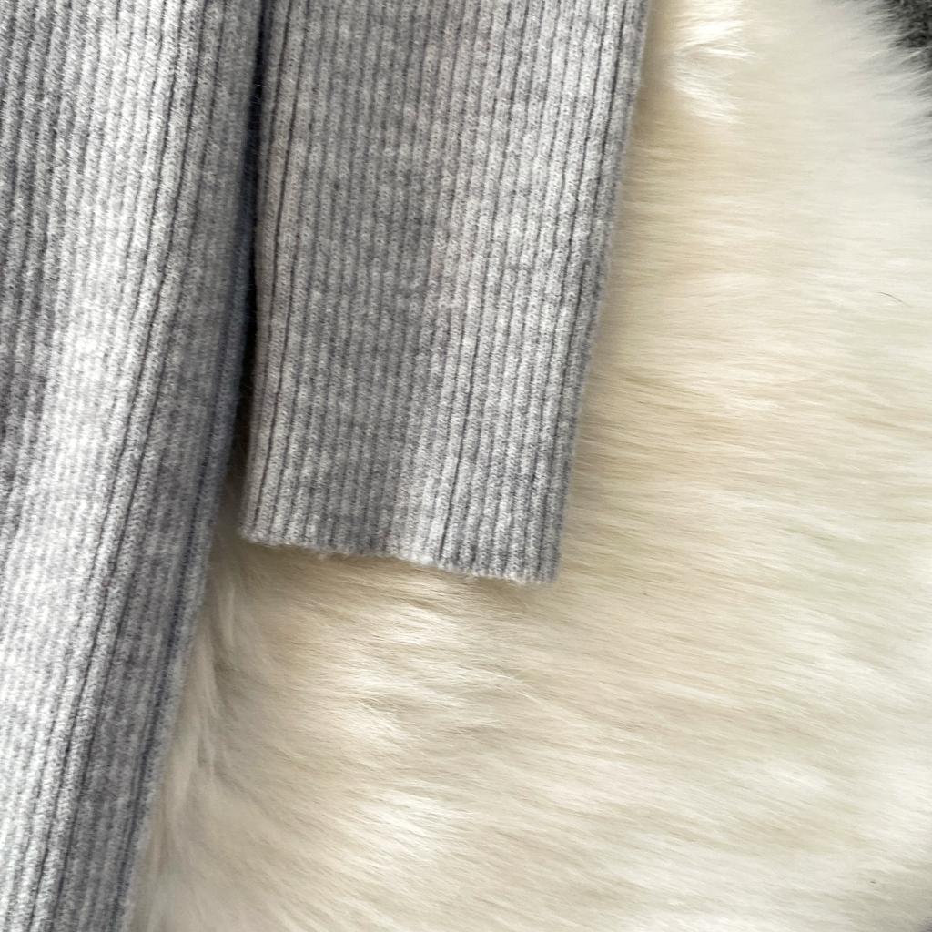 Jesień Wiosna Kobiety Elegancki Sweter Dzianinowy z Dekoltem w Serek Jednorzędowy Długie Sukienki Midi z Rozcięciem