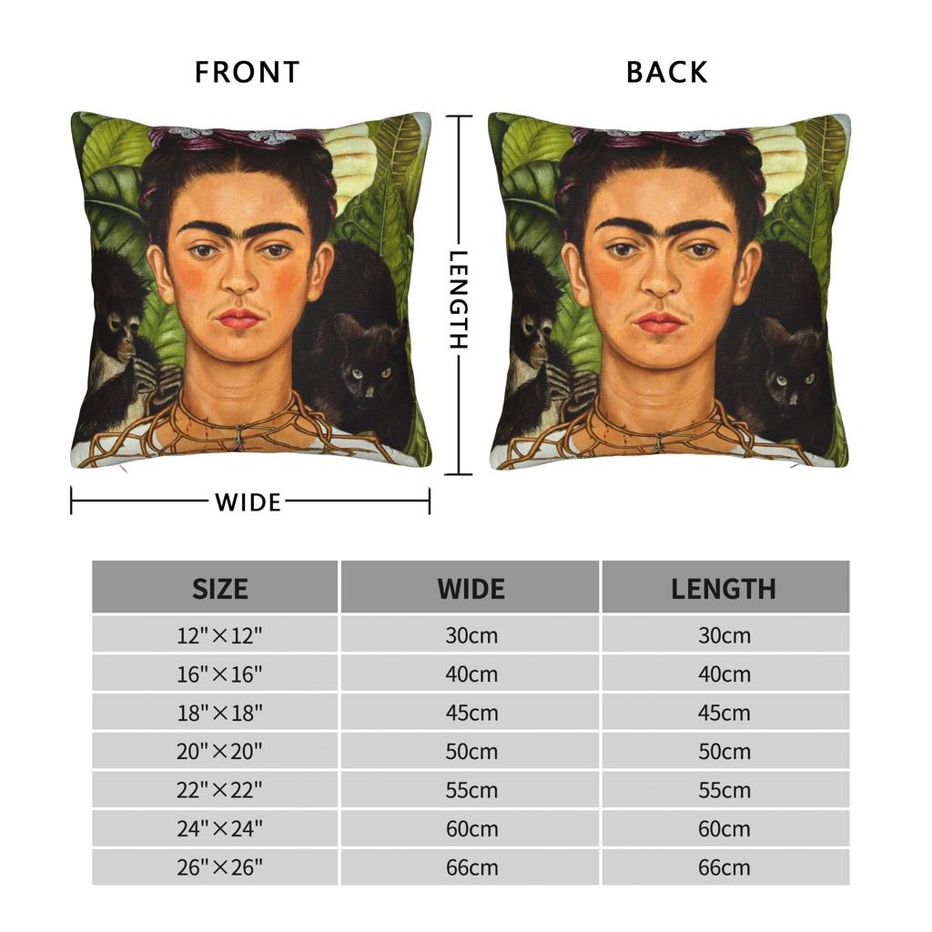 F-Fridas K-Kahlooo Pillow Case Soft Pillow Cover For Sofa Car Home Decor Morden Cushion Cover