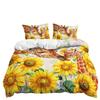 Three-Piece Idyllic Sunflower Quilt Set Two-Piece Bedding Set