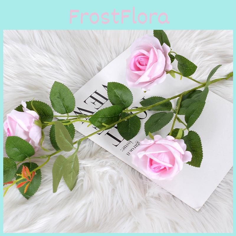 Head Supply 3 Rose Artificial Flower Bouquet For Wedding Photography Decor