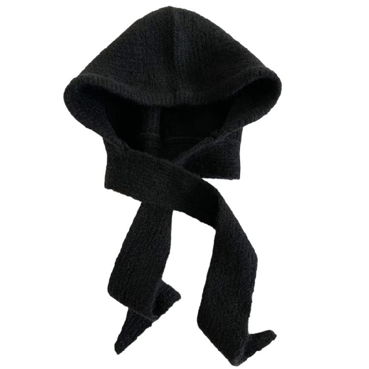 Fashionable Women Knitted Hat with Neck Coverage Unisex Teenager Protable Hat for Winter Sports and Leisures