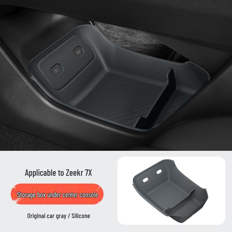 Caixas de Armazenamento Ocultas Compatíveis para 25 Modelos Zeekr 7X: Porta, Console Central, Debaixo do Assento, Apoio de Braço em Silicone