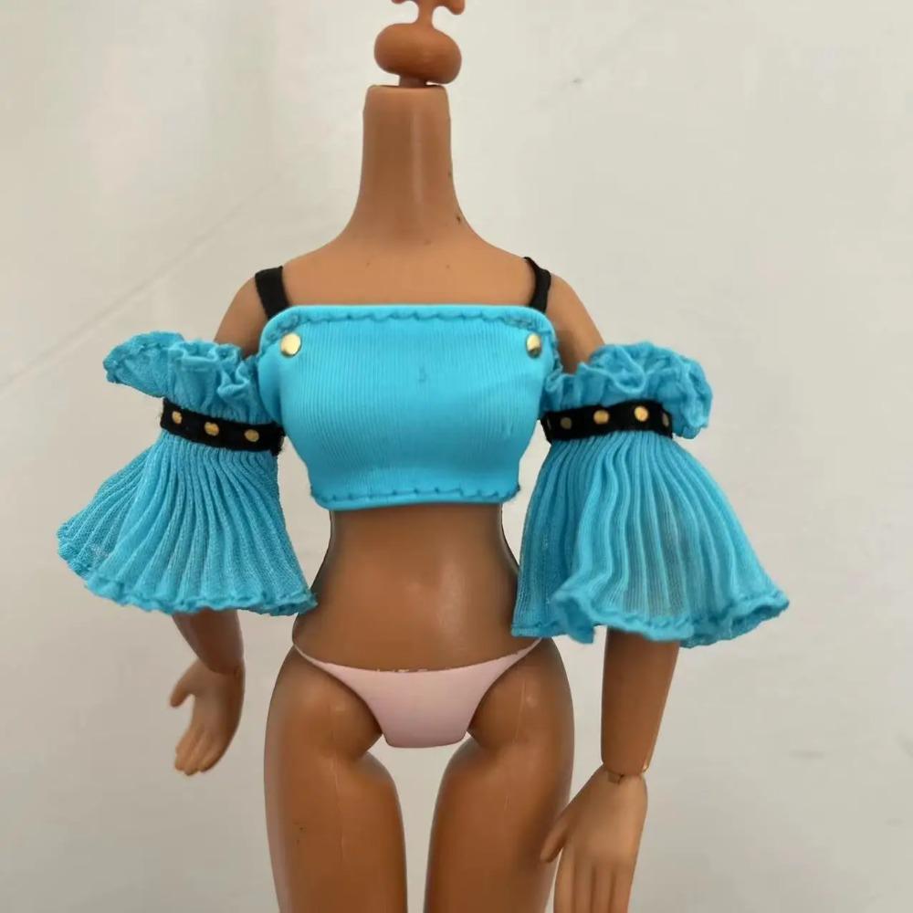 Der Pelzmantel Oberteil Kleid Hose für 30cm Foll Licca Puppe Highschool Puppe Neu eingetroffen Geschenk für Mädchen