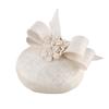 4-Layer Linen Celebrity Top Hat Headgear Handmade Bridal Horse Racing Festival Hair Accessories Hairpin British Retro Style