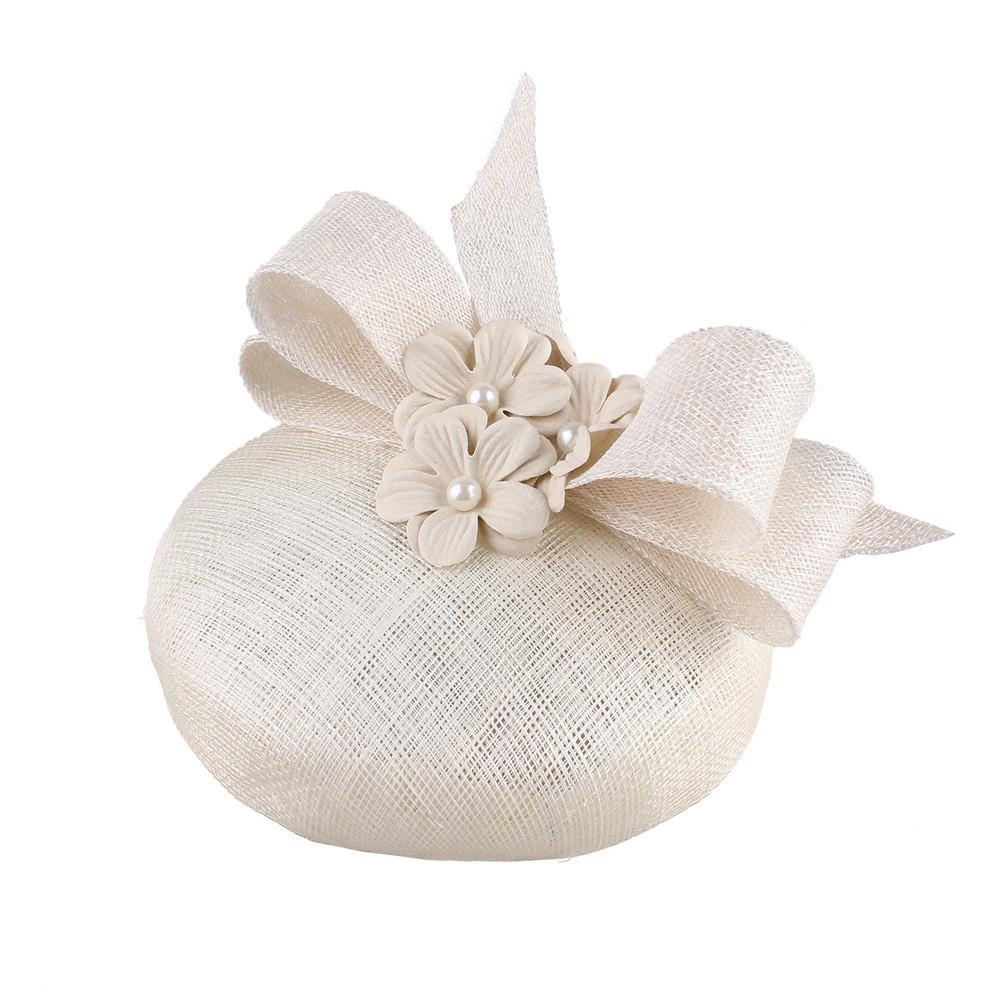 4-Layer Linen Celebrity Top Hat Headgear Handmade Bridal Horse Racing Festival Hair Accessories Hairpin British Retro Style