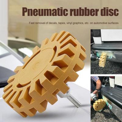 1Pcs Gear Shaped Rubber Removal Wheel and Plate Disk Decal Eraser Wheel Car Sticker Remover Paint Cleaner Car Polish Auxiliary Tool