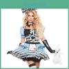 Wonderland In Alice Cosplay Costume Women Stage Performance Dress Halloween