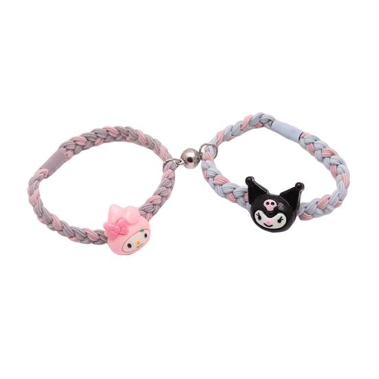 1 Pár Gumiček do Vlasů Kreslená Panenka Přívěsek Pletení Magnetické Přísavky Gumičky do Vlasů Nejlepší Přítel Vysoký