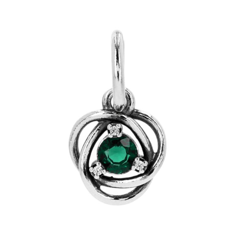 Pandora Original Design Sterling Silver Pendant Couples Style Green Unisex pendant 793125C05 F,Green