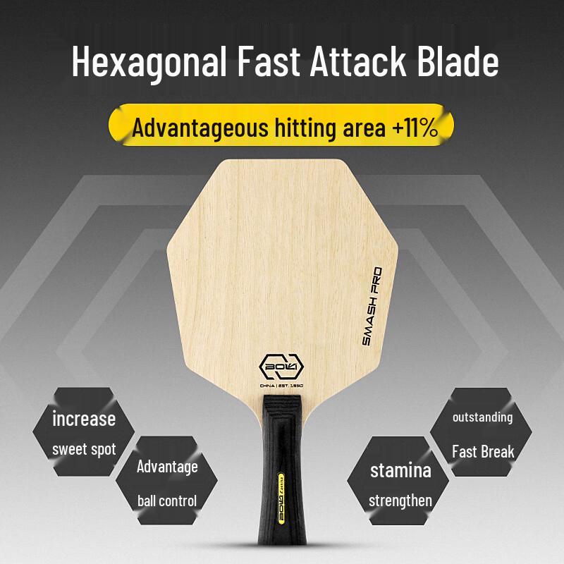 Boli Hexagonal 5-Ply Table Tennis Blade