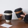 1Pc Ink-Splattered Ceramic Coffee Cup with Lid, Nordic Style Minimalist Cupware, Beautifully Designed, Suitable for Home Decor Tableware