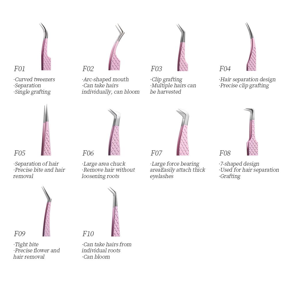 ANNAFRIS Fiber Tip Lash Tweezers Stainless Steel Eyelash Extension Tweezers Precise Fiber Anti-slip Tweezer Makeup Tools