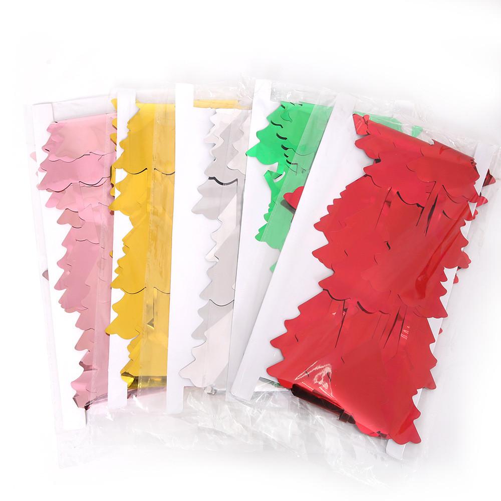 Lush Tree Christmas Tinsel Curtain In Various Colors For Eyecatching Backdrops Party