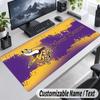 Minnesota Vikings Personalized Large Mouse Pad Custom Name Text Extended Desk Mat Gaming Mousepad