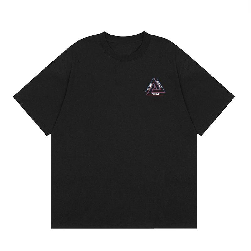 T-shirt estiva casual a maniche corte unisex con stampa logo triangolare bicolore del marchio di tendenza PALACE t