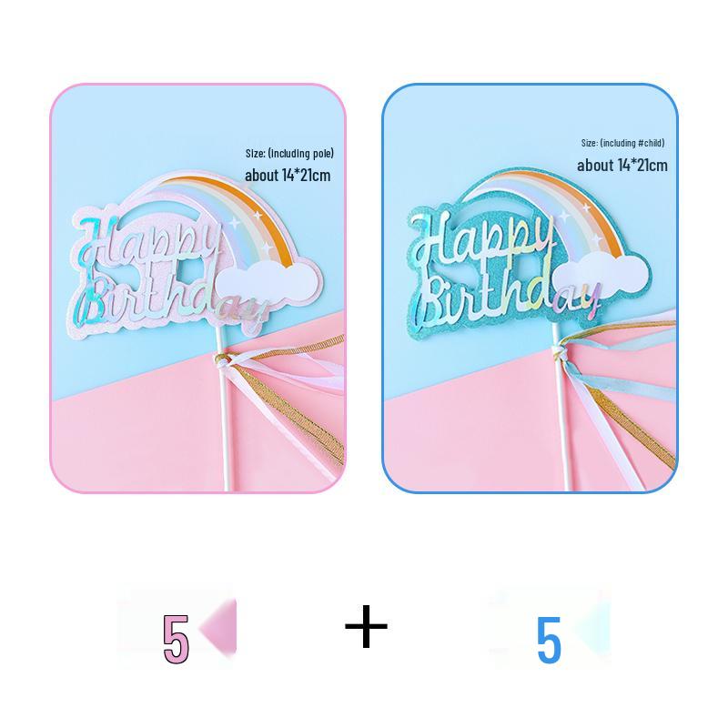 Dazzling Rainbow Tassel Birthday Cake Topper - Dessert Table Decoration