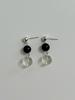 Sosoo Long Drop Gem Stud Earrings