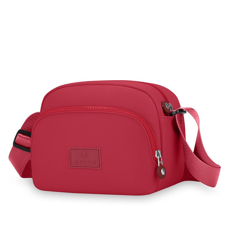 

Женская сумка кросс-боди Легкая дорожная сумка для мелочи и телефона Холщовый рюкзак большой вместимости красный