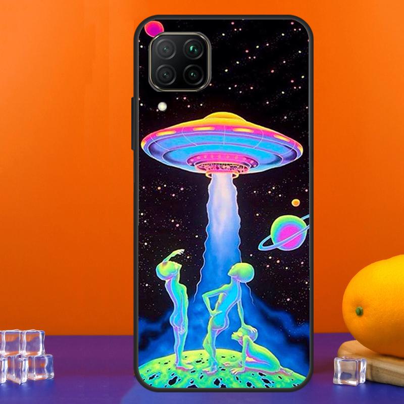 Alien UFO For Huawei Nova 7i 8i 11i 12i 12s 9 10 SE Y91 Y90 Y60 Y70 Y72 Y61 P30 P40 Lite P60 Pro Case