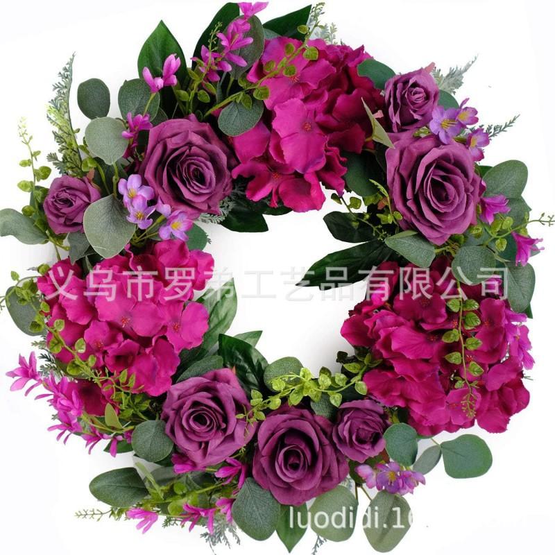 Artificial Flower Wreath Easter Valentines Day Hotel Restaurant Door Decorations