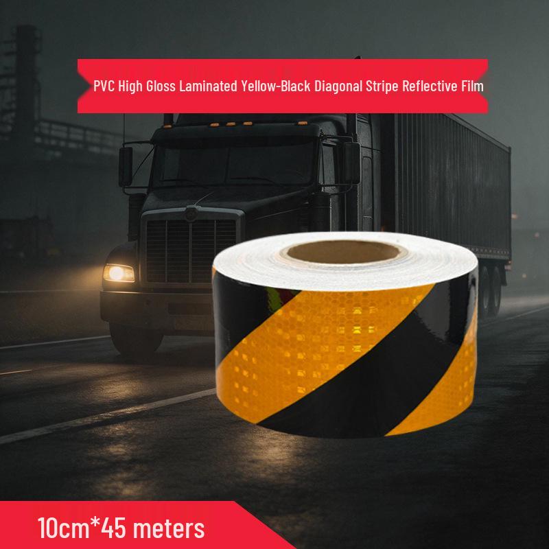 In-Stock Reflective Arrow Safety Floor Stickers - Black, Yellow, Red, White for Warehouse Nighttime Use