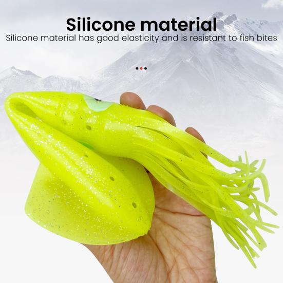 

5Pcs Artificial Baits Luminous Octopus Fishing Lures Realistic Looking Bright Colors Silicone Fishing Baits Octopus Skirt Lures 5pcs