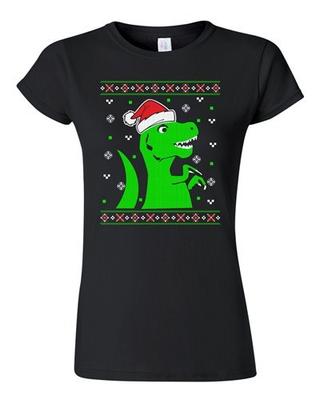 Junior T-Rex Jurassic Christmas Dino Dinosaur Ugly Xmas Funny DT T-Shirt Tee Unisex T-Shirt