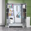 Stainless Steel Double-Door Cleaning Cabinet