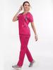 Women's Lightweight Elastic Short Sleeve Scrub Suit for Hospital and Pet Operating Rooms