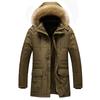Plus Size Warm Parkas Men's Winter Windproof Parkas Men's Cotton Jacket Men's Fleece Inside Clothing Men's Cotton Long Jacket