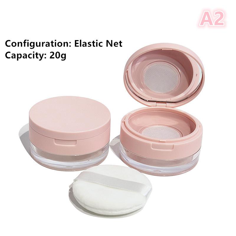 Leere Air Cushion Puderquasten-Box Mit Puderquaste Spiegel Groß Oder Klein Elastisches Netz Tragbarer Make-up-Behälter Für Losen Puder