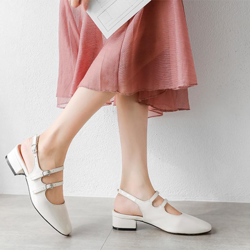 Fashion Mary Jane Platform Sandals Shallow Mouth Thick Heel 2024 New Fashion Casual Simple All-match Hollow Out Womens Shoes Summertime