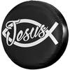 Jesus Fish Spare Tire Cover Christian Polyester Protector for RV Trailer SUV